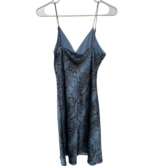 NWT Cami NYC Silk Snake-Print Slip Dress in Slate Blue and Black - Size Medium - Picture 8 of 12